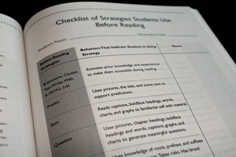 checklist that also gives a good indication of what to plan next