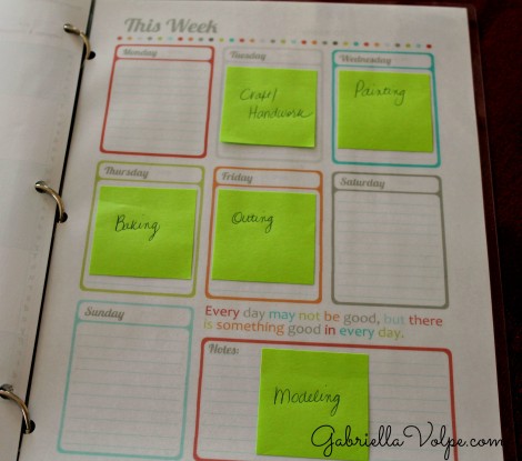 weekly planning Waldorf elements
