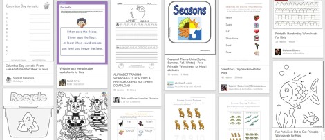 Worksheets screenshot