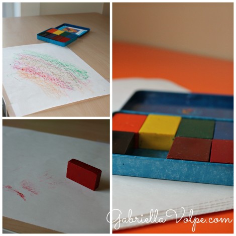 crayon collage - drawing tips for the child with special needs
