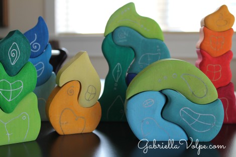 irregular wooden blocks - toys for the child with special needs