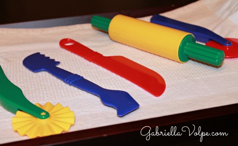 playdough tools can be used in the kitchen with a child with special needs