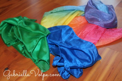 silk scarves - toys for the child with special needs
