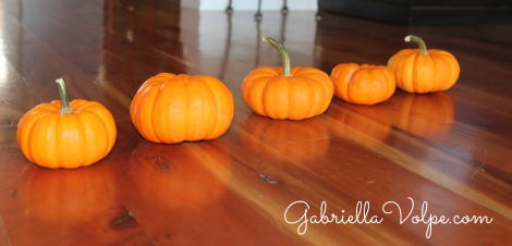 5 little pumpkins - using real objects as manipulatives for numeracy