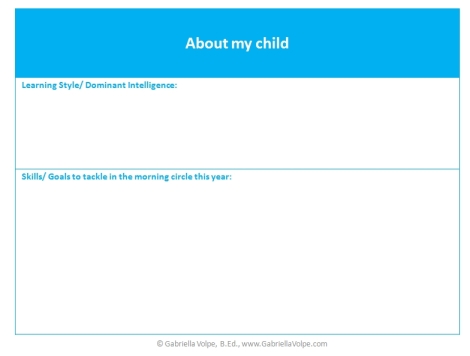 About my child