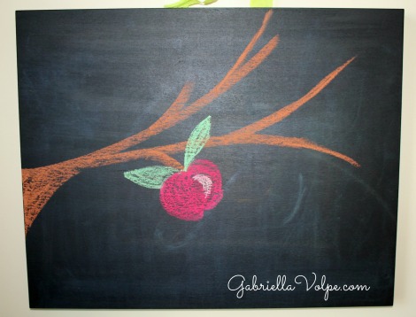 chalk board for circle activities with child with special needs