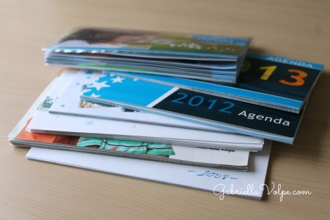 Yearly pocket calendars for storing medical appointments